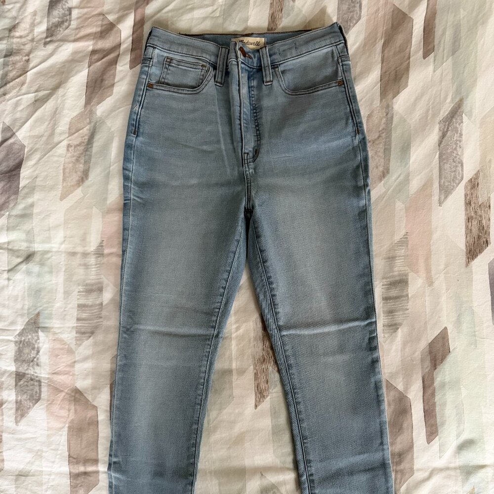 Madewell 11" High-Rise Roadtripper Skinny Jean, Size W 27, Light Blue Wash, NWT